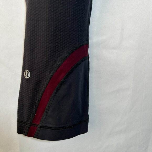 Lululemon Run: Inspire‎ Crop II Deep Coal/ Bordeaux Drama/ Pretty Pink - Picture 6 of 12